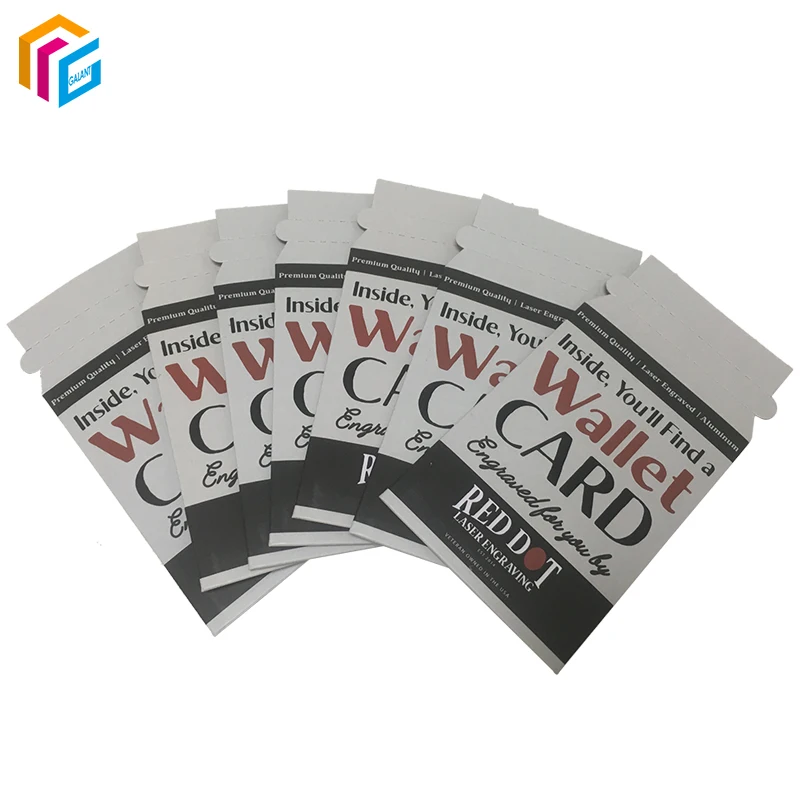 Recycled Custom Print Metal Cards Packaging Small Shipping Envelopes for USB Flash Drive With Logo Print