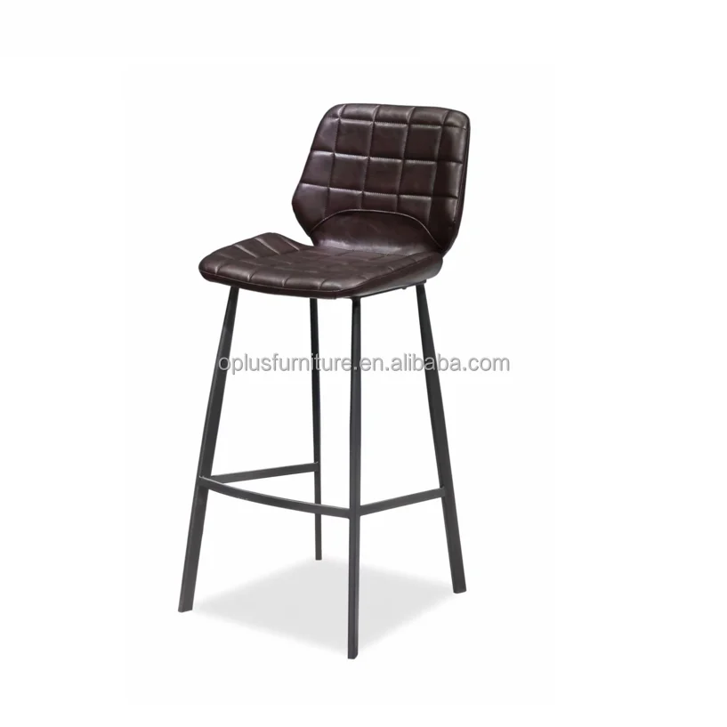 Modern Wholesale Scandinavian Nordic New Design Interior Hospitality Project Four Black metal Velvet Seat upholstered Bar Chair