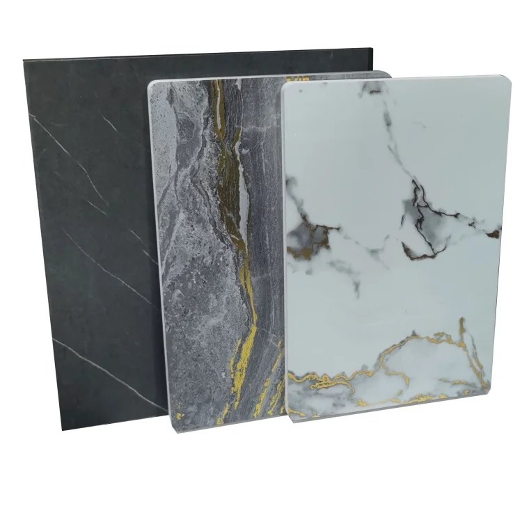 China 1220*2440 pvc marble sheet alternative board wall panal interior wall cladding panel 5mm marvel 3d effect wallpanel