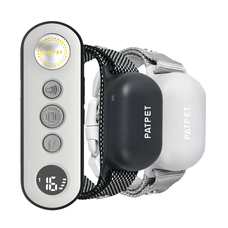 PATPET Dog Training Collar with Remote, Rechargeable IPX7 Waterproof for 8 to 90 lbs Small Medium Large 2 Dogs