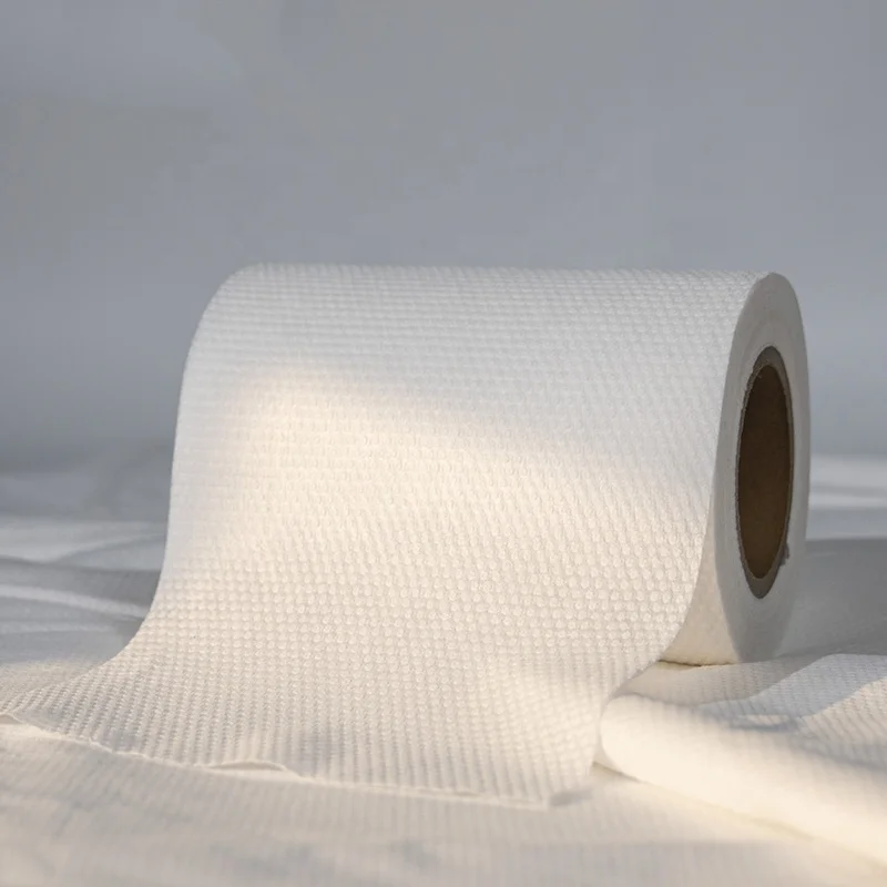 Home Textile Amazing Quality Spunlaced Plain Non-Woven Fabric Roll Fabric For Wet Face Towel China Spunlace Non-woven Fabric