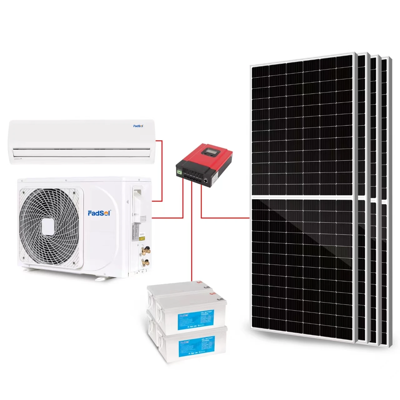 9000 12000 18000 24000 BTU AC Solar Powered Air Conditioner DC Off Grid Solar Air Conditioner Split For Home