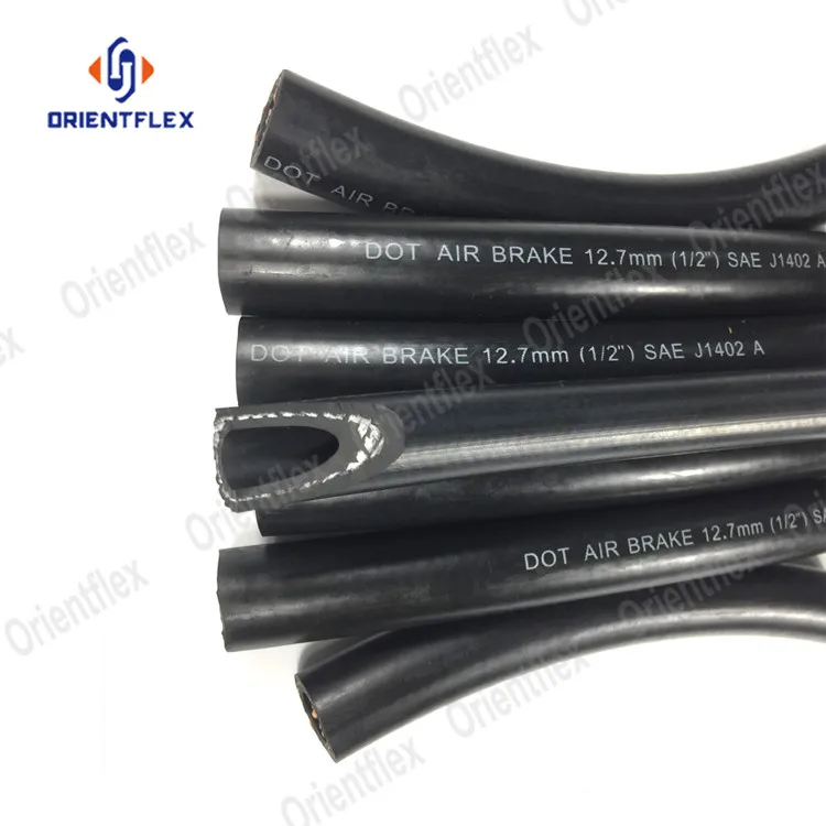 Rubber Smooth EPDM Sae J1402 Black Polyester Fiber Spiral Line High Pressure Durable Power Steering Hose