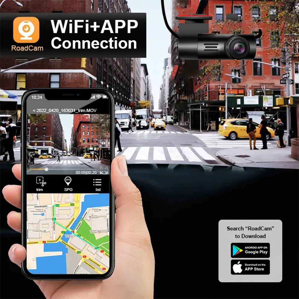 Mini Full 10800P ADAS Wifi Dvr Dashcam Night Vision Car Video Recorder 130 Degree Wide Angle Dvr Dash Camera Wireless Dash Cam