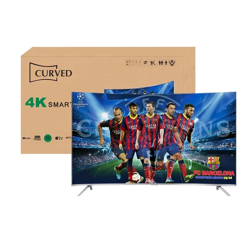 Hot Sale 65 Inch Curved Screen LED Tv Television 4K Smart Tv 65 Inch Office Hotel Tv