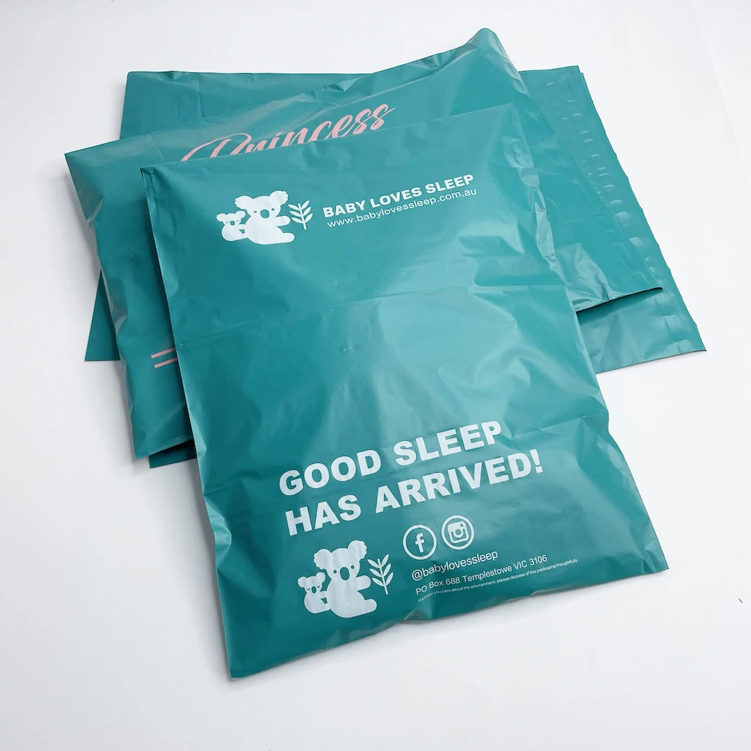 biodegradable custom print poly mailer green color poly mailer bag envelope plastic shipping packaging  bag /poly mailer