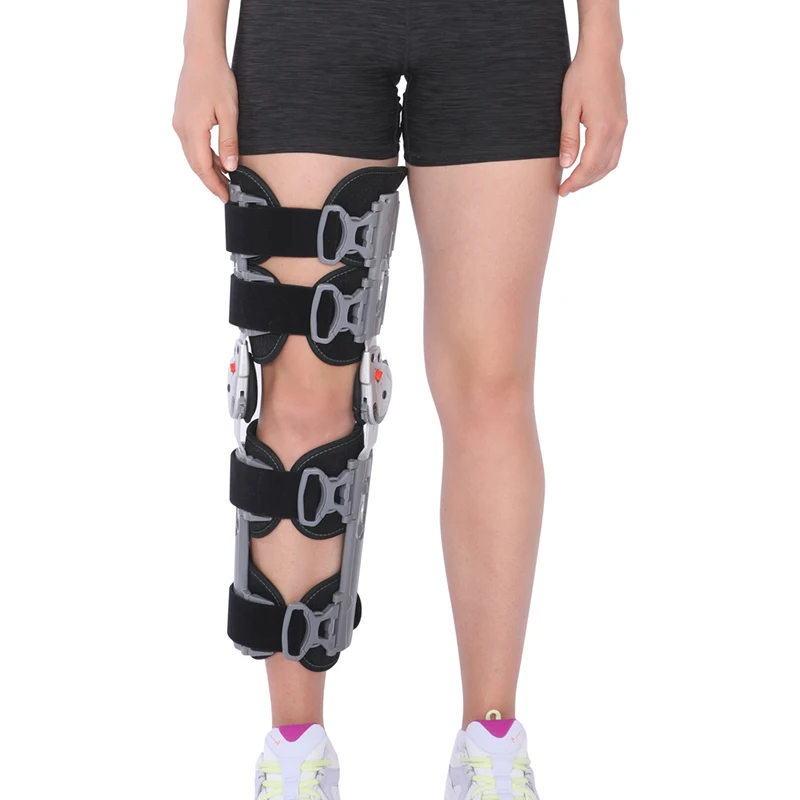 Adjustable fixation leg support protection Orthopedic knee brace