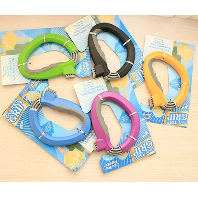 Wholesale Plastic D Shape Grocery Bag Holder One Trip Grip Shopping Holder Carry Handle For Bags Kitchen Tool