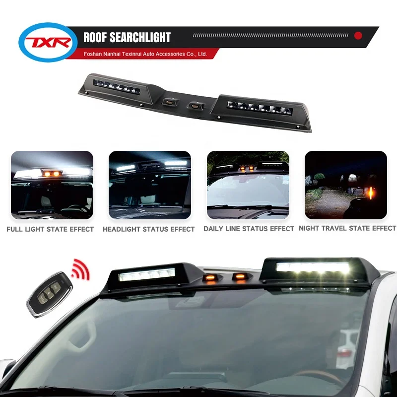 Bonnet Guard with Streamer Light Off-road Strong Beam Roof Searchlight Auto Exterior Accessories for TOYOTA LandCruiser LC300