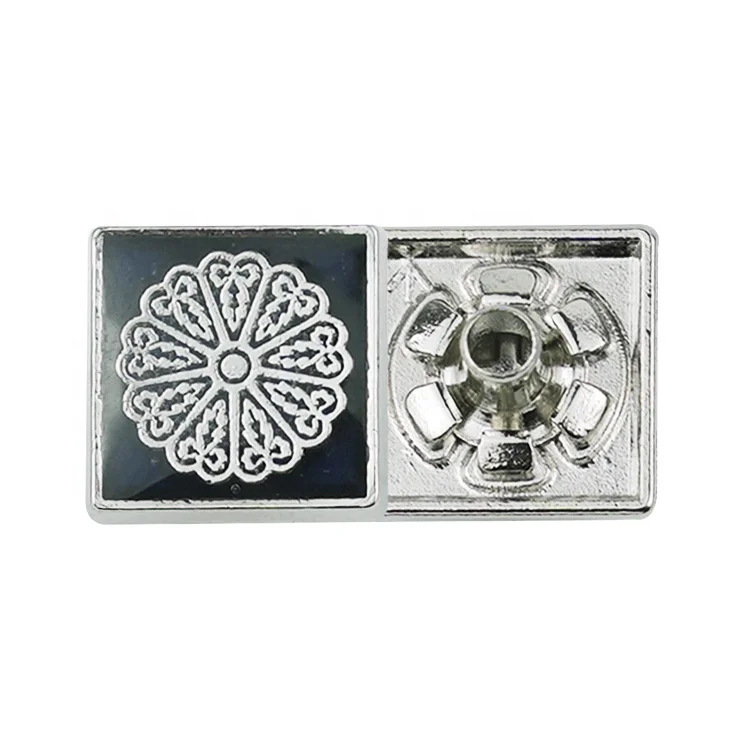 Jinyi Button Manufacturer Custom Thobe Buttons Logo Brand Abaya Metal Press Snap Button for Clothing