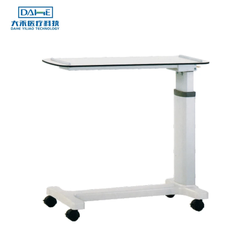 
Medical furniture manufacturer ABS plastic hospital equipment medical service bed table with wheels 
