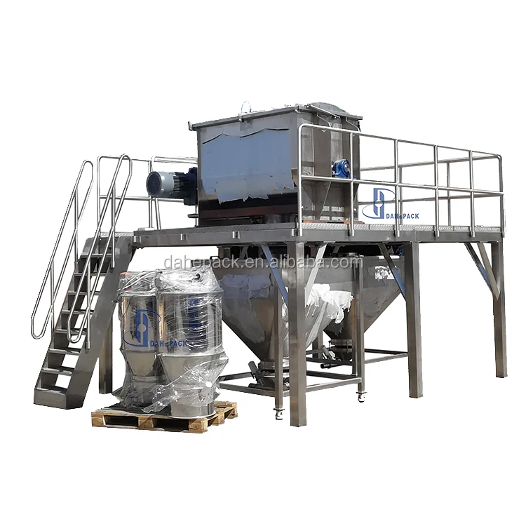 2 ton automatic spice concrete ribbon mixer