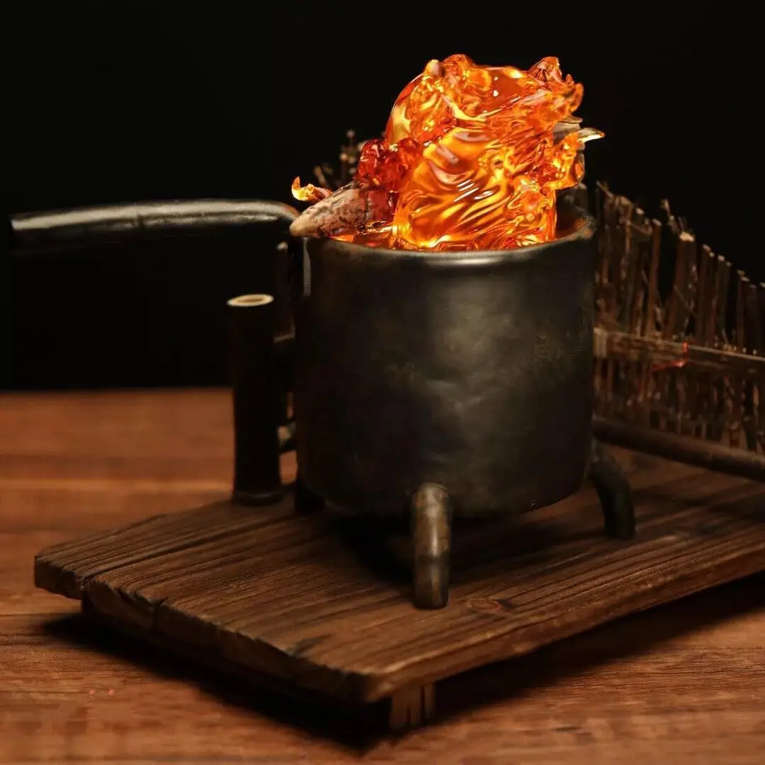 Movie 3D Flame Calcifer Night Light Resin Decorative Ornaments Anime Action Figures