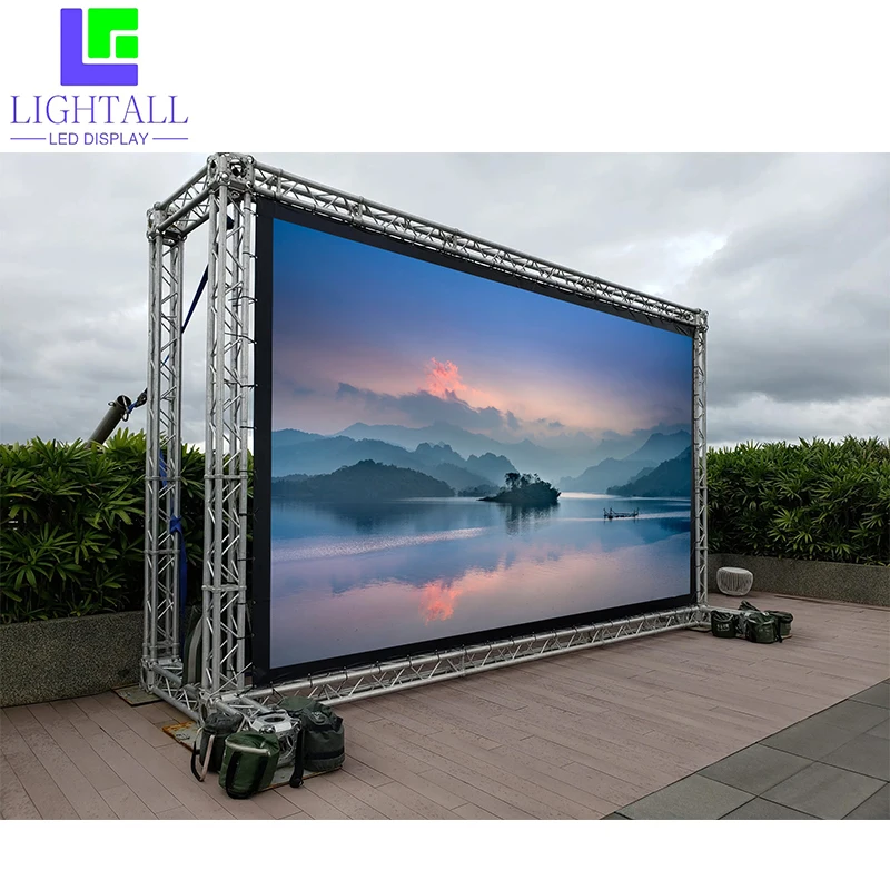 SZlightall China Factory Price Digital Signage Dynamic P3.91 Outdoor LED 500x500 Stage Display Vibrant Event Media Backdrop