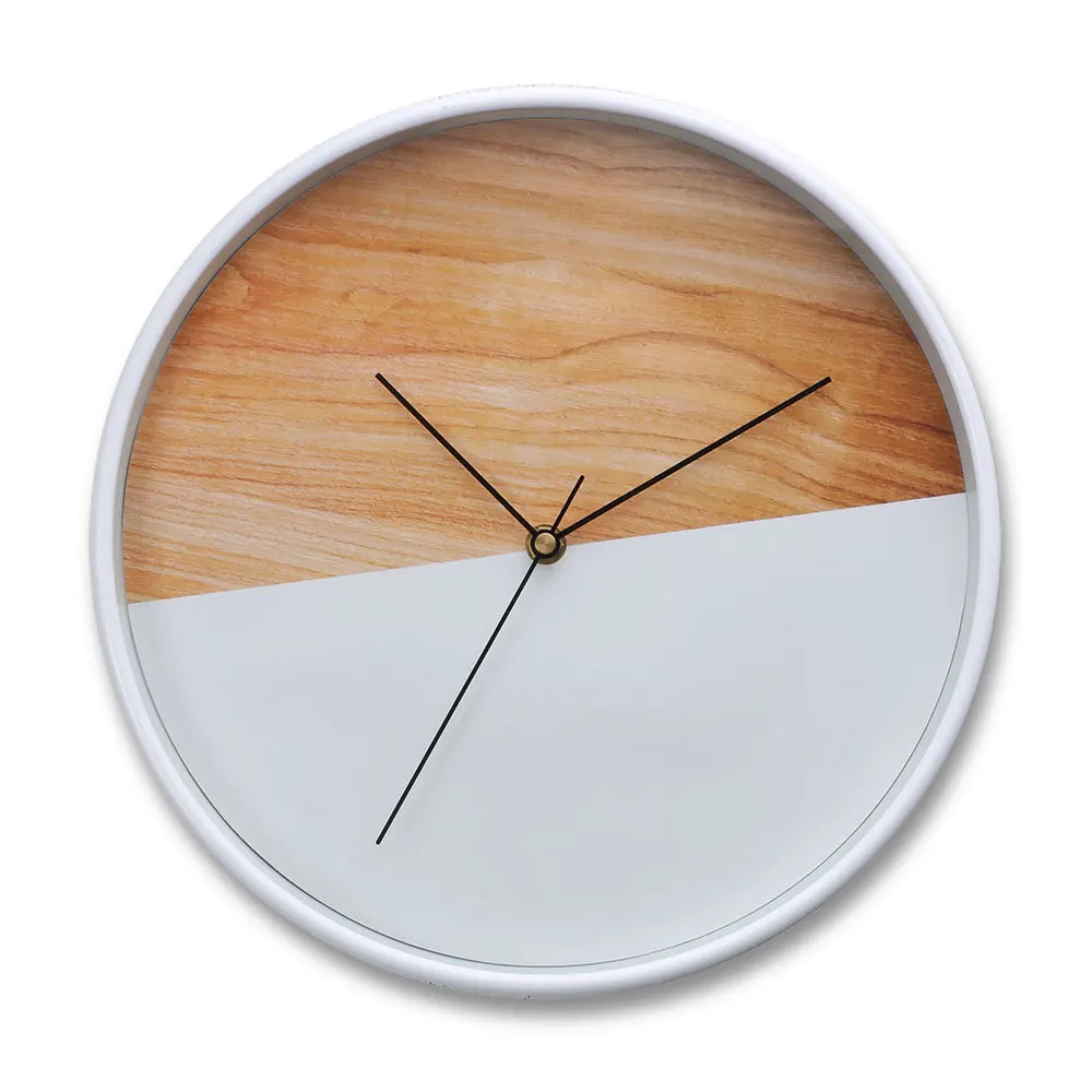 
 Wholesale 12 inch round minimalist industrial home decor decoration modern wall clock for sale  