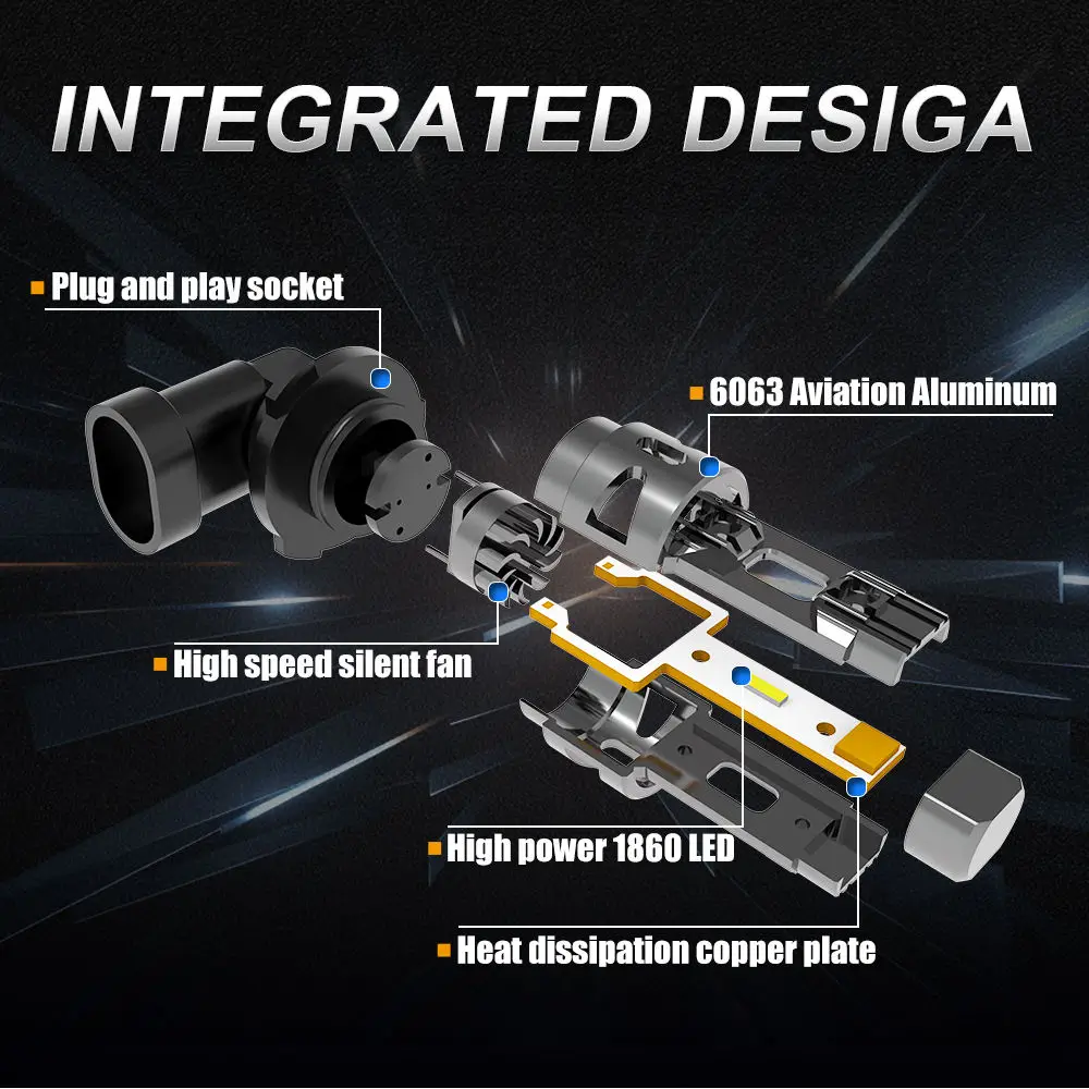 HUAJIAN New Product Best Price Automobile Lamp Fog Light LED Bulb 3000LM 9005/9006/9012/H11/H7/H4 Fog Light for Mini Contryman
