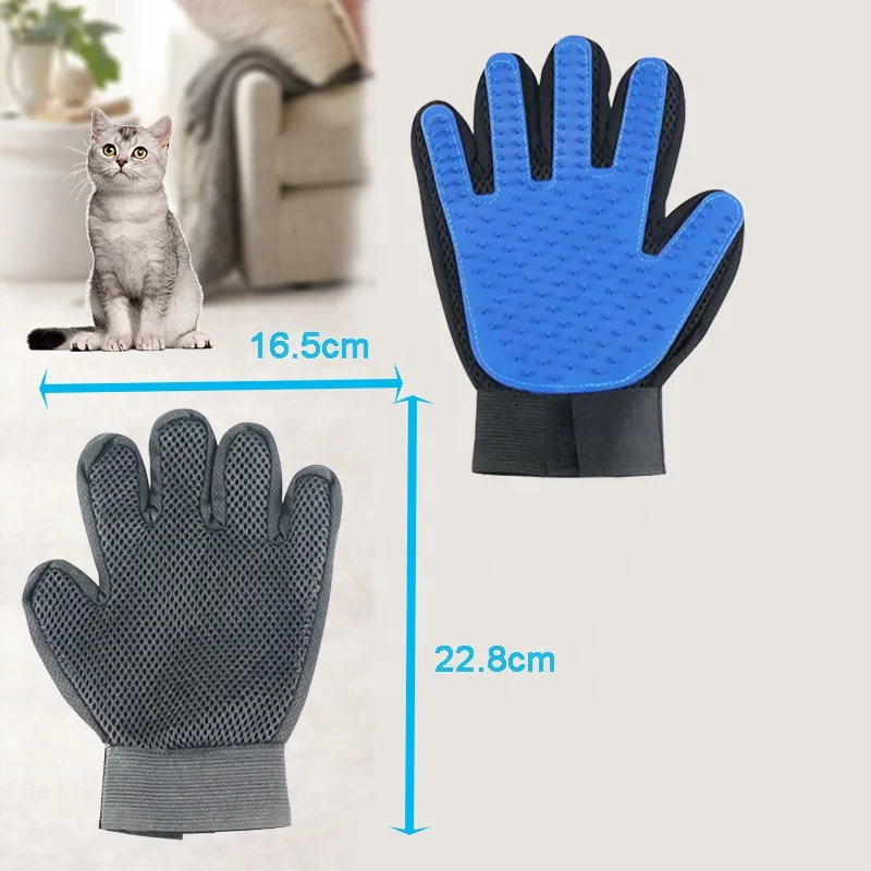 pet grooming gloves Cat Gloves Pet Dog Brush Pet Double Sided Gloves Comb Cleaning Grooming Cat Hair Remover