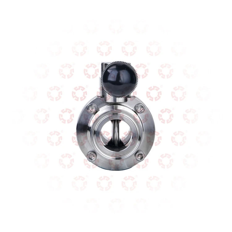 Factory customized high quality stainless steel Quick Installation Butterfly Valve Food Grade Butt Welded Manual Butterfly Valve