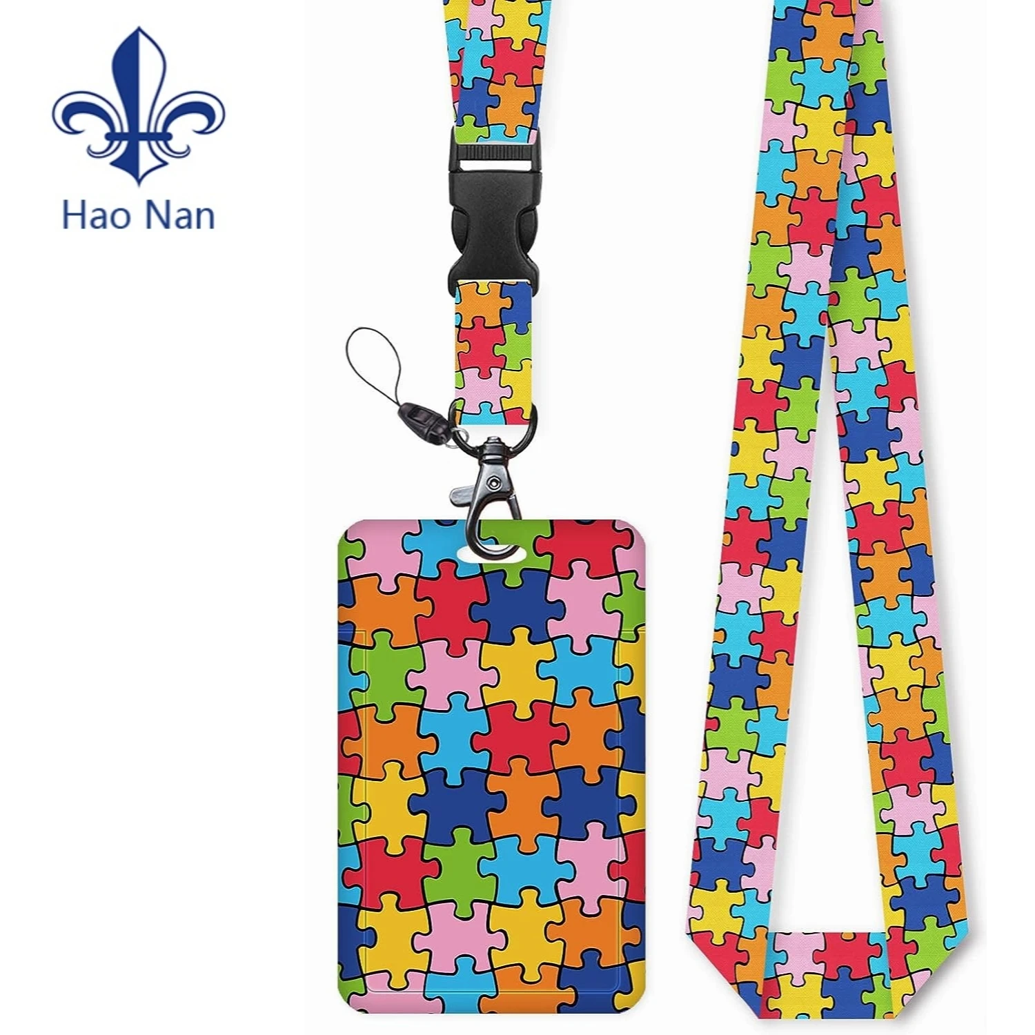 Custom Logo Lanyard Polyester Neck Strap Card Holder Promotional Lanyard With Plastic ID Card Badge Holder