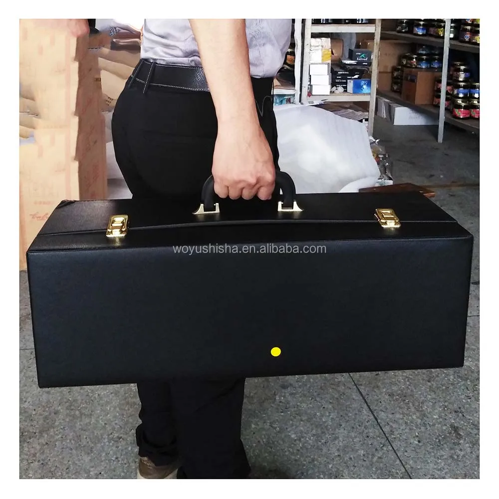 New narguile morden shisha wooden german style hookah wood chicha wood hookah with suitcase