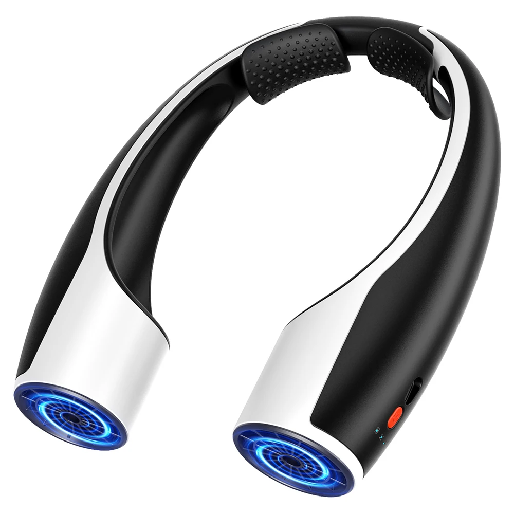 Aaoyun Semiconductor Cooling Hanger Neck Fan Portable Adjustable 4Gears Cooling Wearable light Neck Fan
