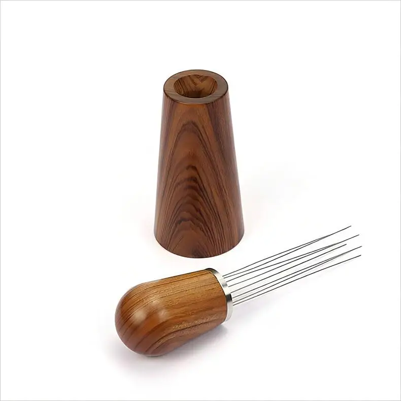 Coffee Accessories Espresso Distribution Tools Wooden Handle Espresso Coffee Stirrer Needle Distributor