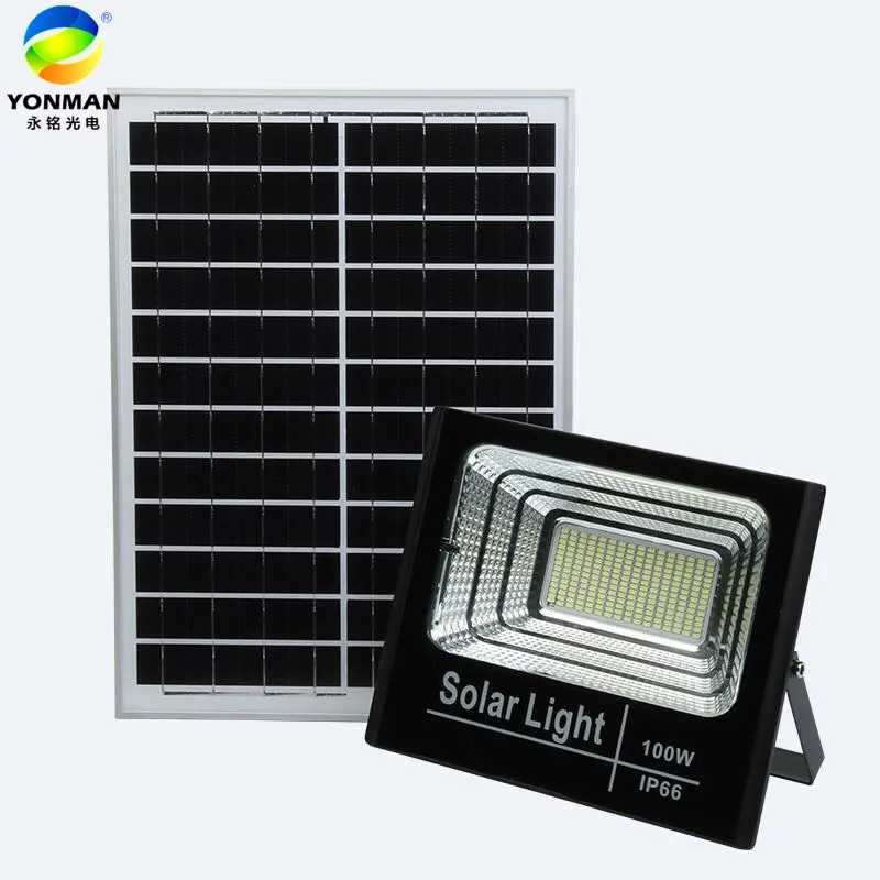 
Ip65 100W modern garden waterproof outdoor integrated solar powered LED solar lights flood 
