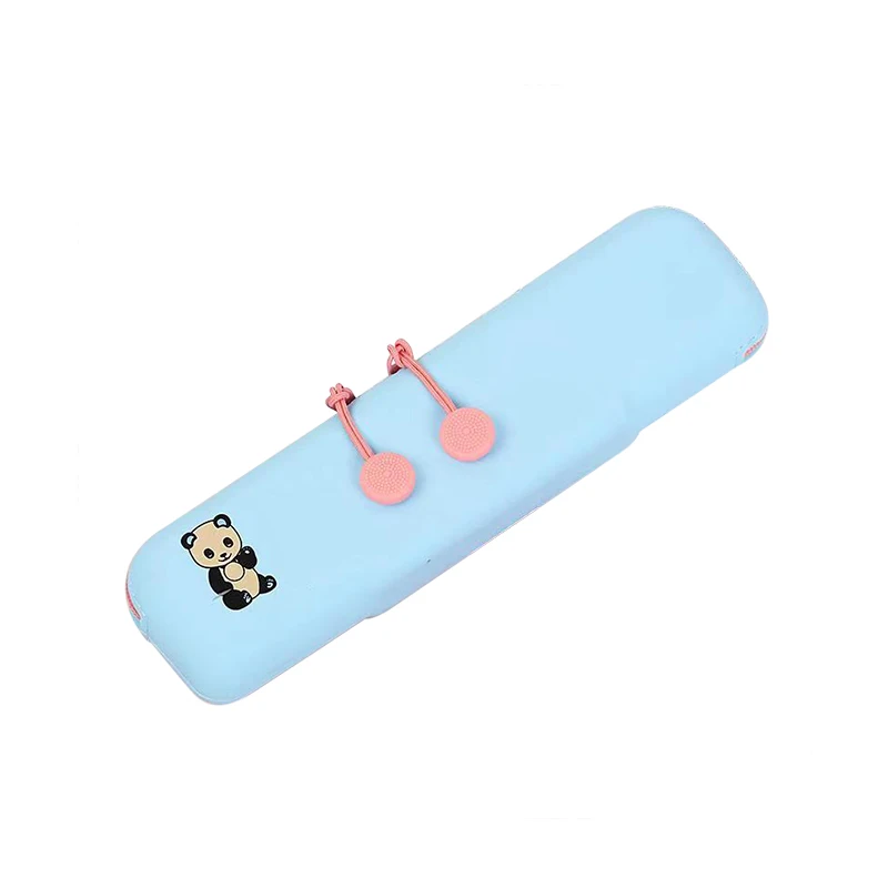 Dirt-Resistant Flexible Folding Kids Pencil Case Silicone Custom Logo