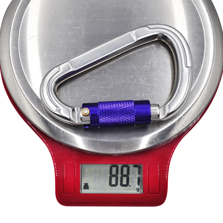  Оптовая продажа 25KN наружные алюминиевые карабиновые крючки с логотипом на заказ