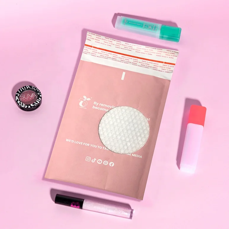 Reusable 100% Recycled Custom Kraft Bubble Mailers Padded Envelopes Bag For Online Store Goods Shipping