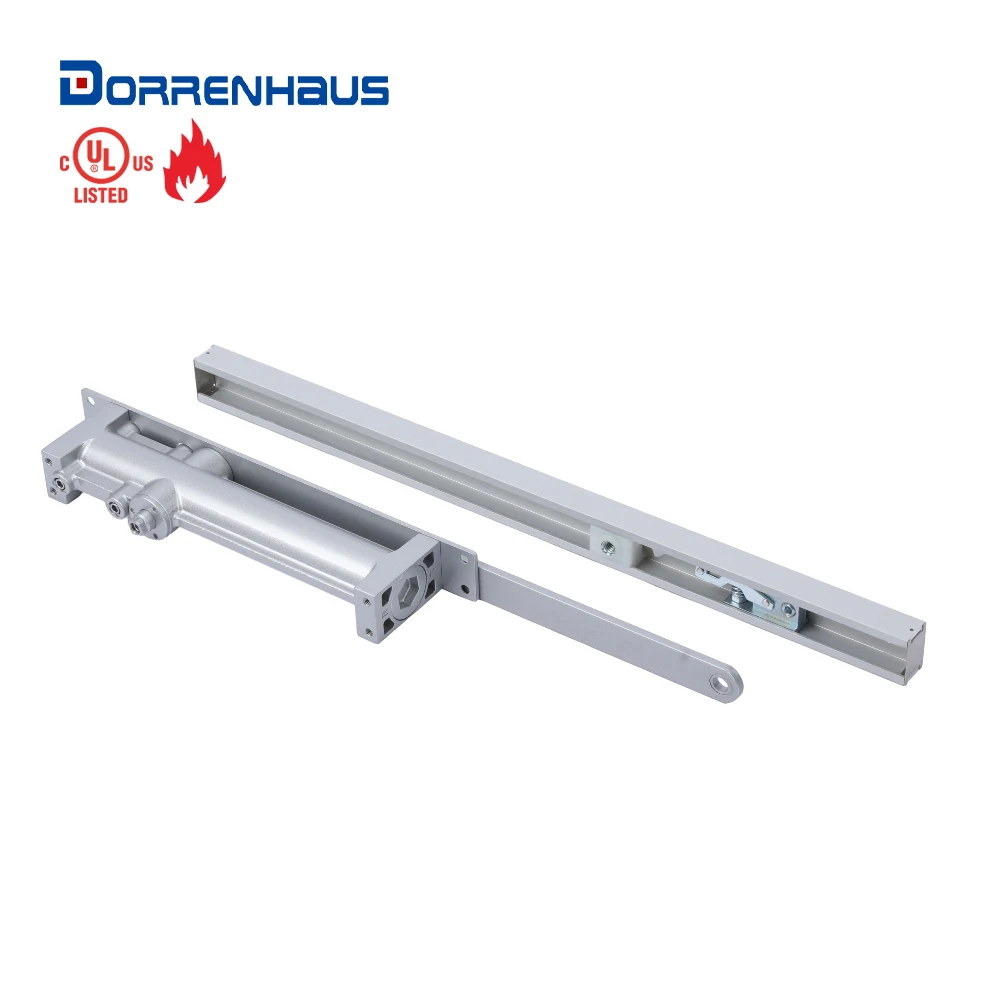 DORRENHAUS D30 UL Listed Aluminum Alloy Concealed Hidden Automatic Hydraulic Door Closer With Slider Channel