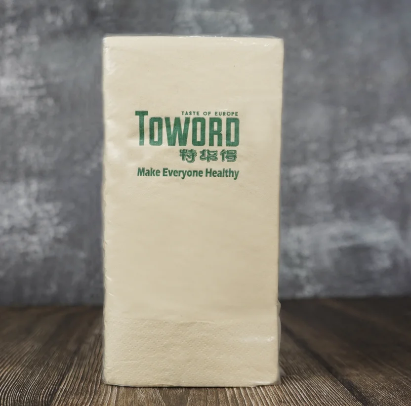 Wholesale Logo 400x400 Custom Fold Printed 100% Woodpulp Latex Guest Towels White Disposable White Airlaid Paper Napkins