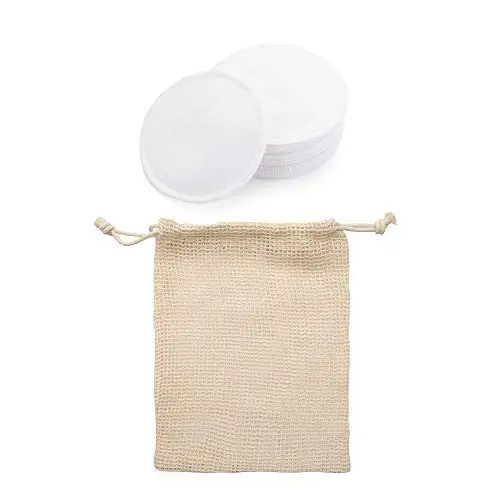 
Eco Friendly Private Label Luxury Premium Natural Organic Bamboo Cotton Face Pads Microfiber Reusable Makeup Remove Pad 