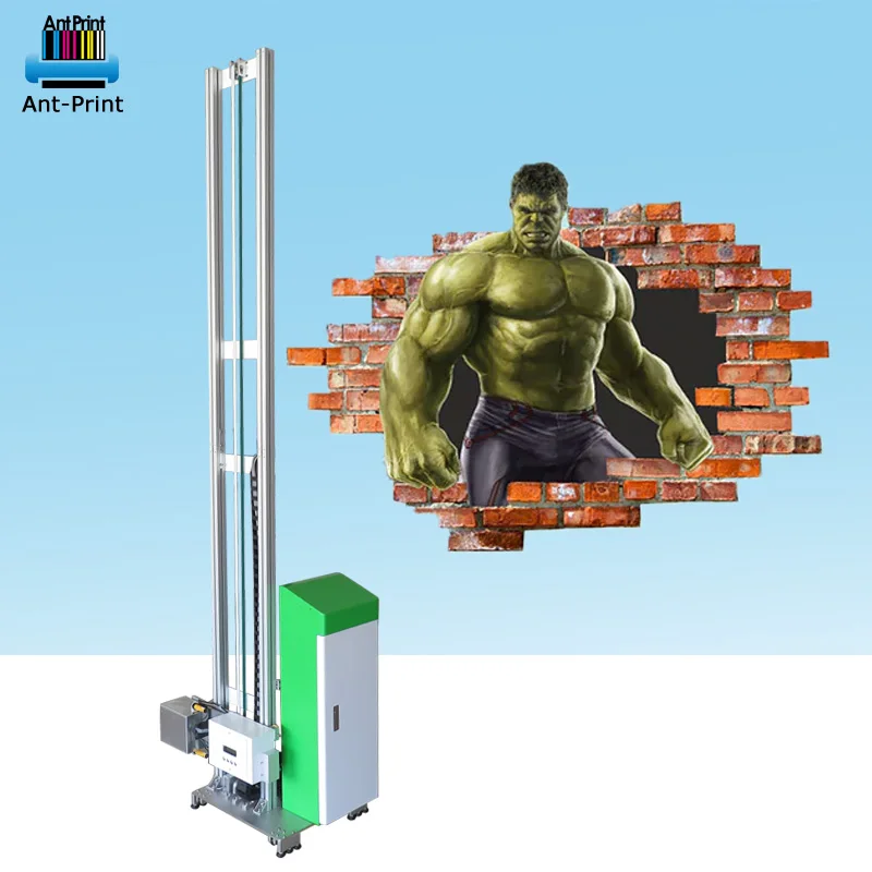 New arrival vertical art wall printing machine price 3d effect dx10 printhead wall printing machine 3d embossment