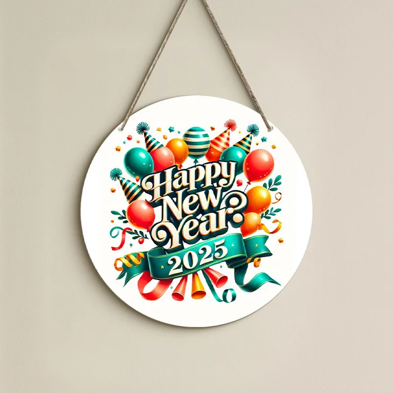 Vietnam Home Decor NEW YEAR Round Wood Door Hanging Sign Beautiful Wooden Wall Craft