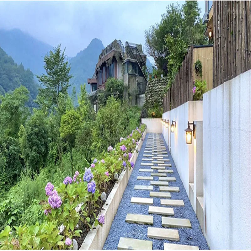 Natural Blue Sand Stone Floor Tiles Anti-Slip Wear-Resistant for Kitchen Garden Courtyard Park Square Garden Culture Stone Tiles
