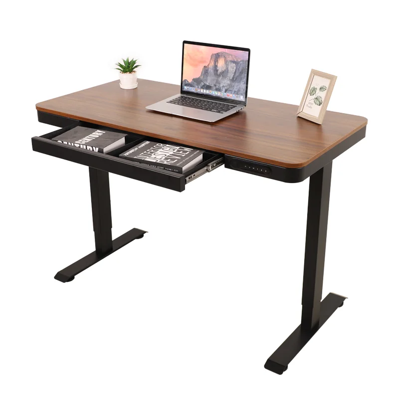 Nate iron desk organizer motorized computer table work desk