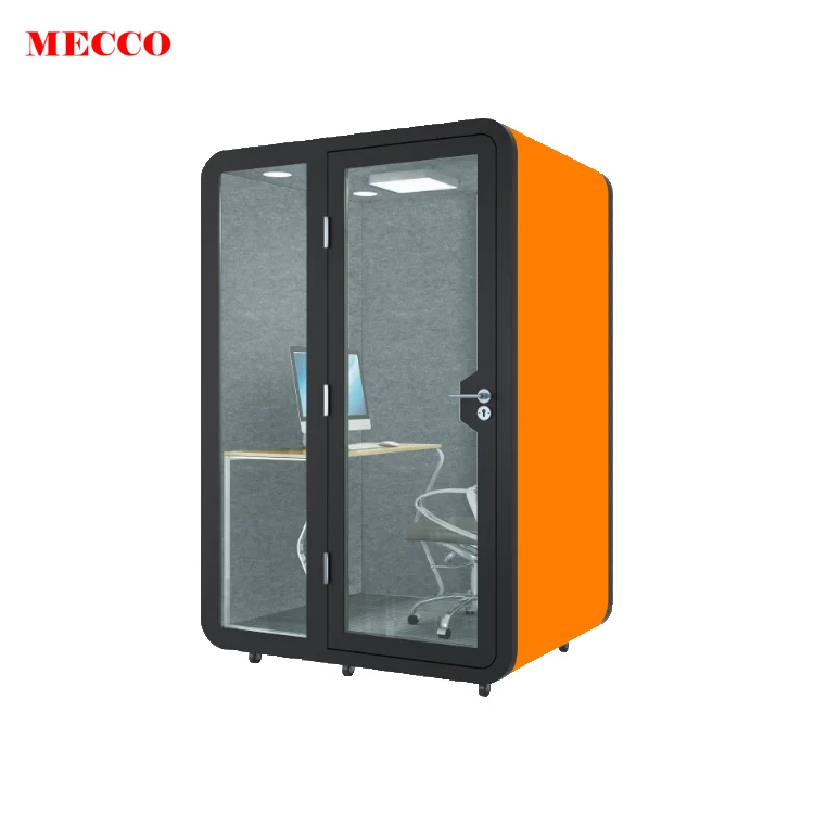 Portable Acoust Phone Booth Three Thickened Sheet Metal Soundproof Meet Pod Insulation Tempered Glass Isolation Booth Recording