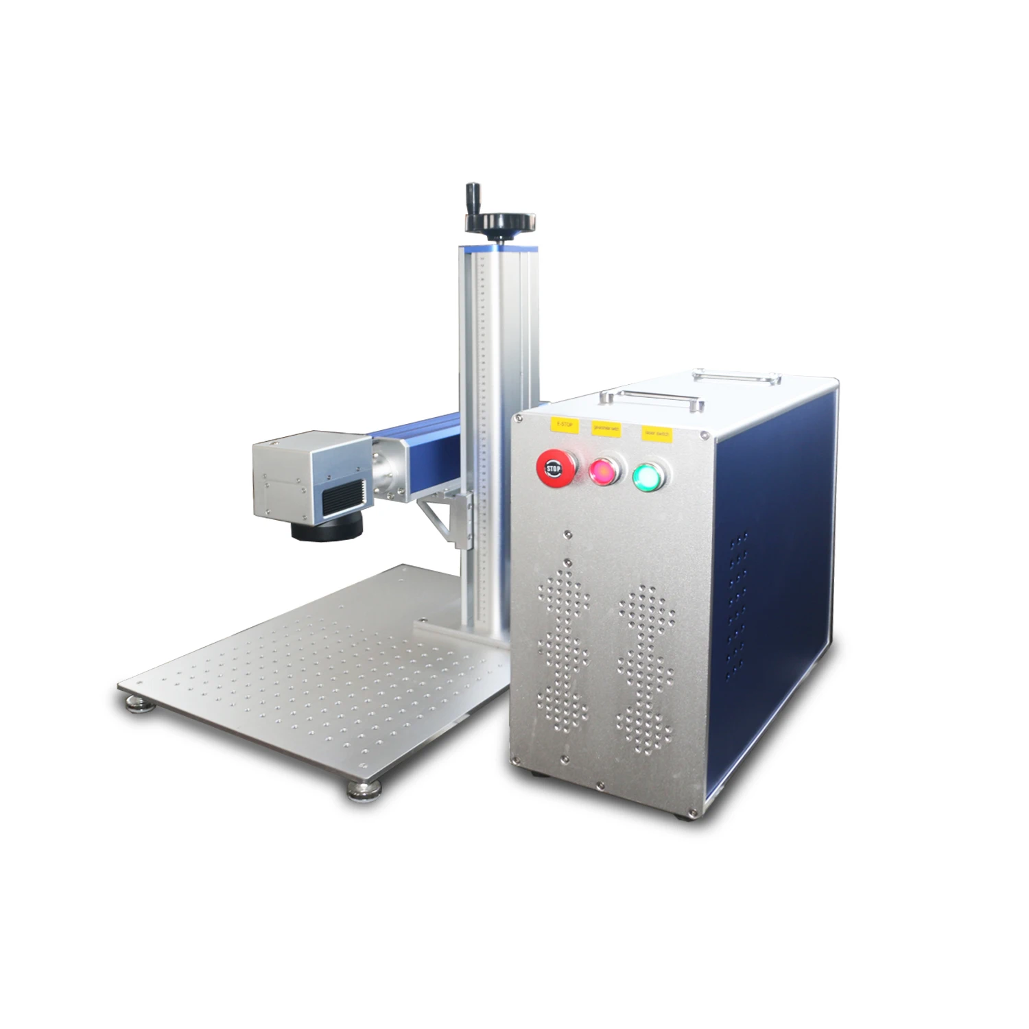 Entry Level Home Use Fiber Laser Marking Machine 20W Raycus with 110*110mm 200*200mm 300*300mm Lens RC1001 Scan Head Big Sale