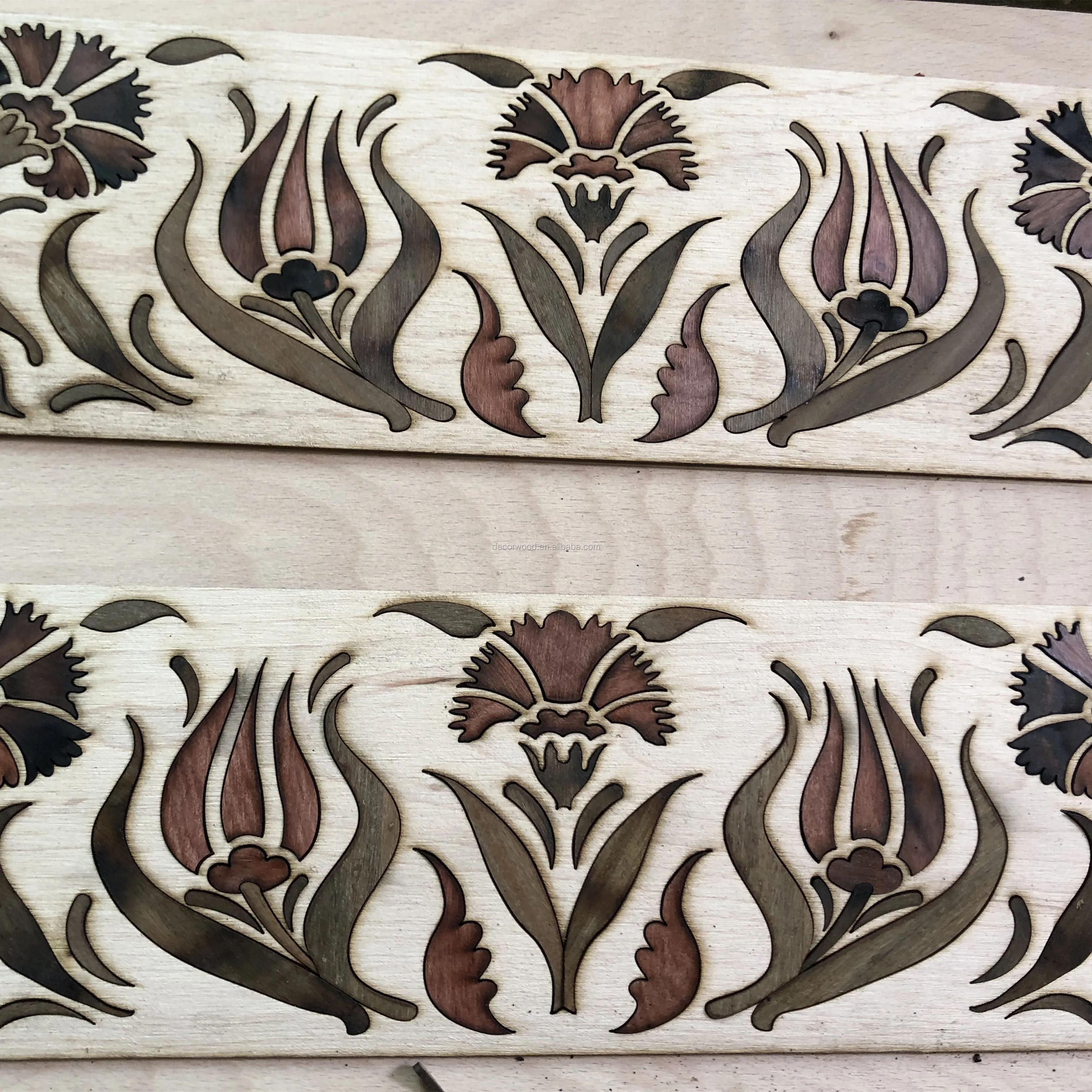 Royal Round Wooden Laminate Flooring Medallions With Art Parquet Border