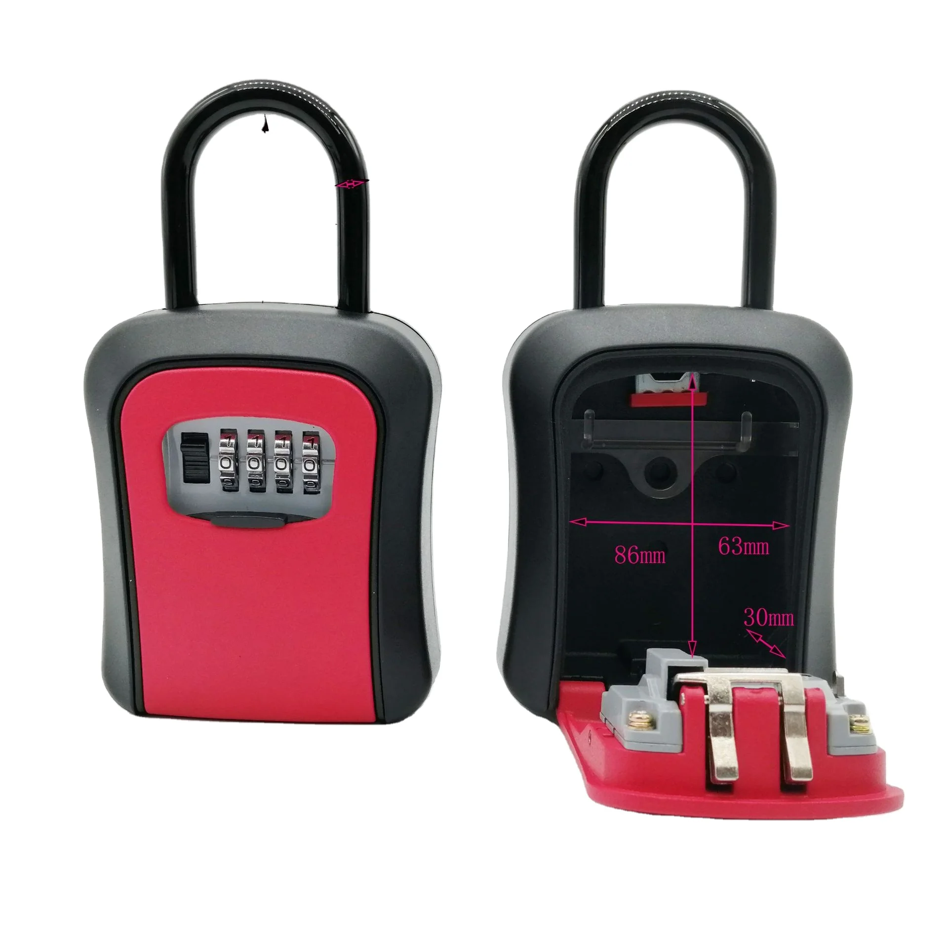 Наружный ящик для хранения ключей портативный комбинированный с замком вешалка скоба цветной