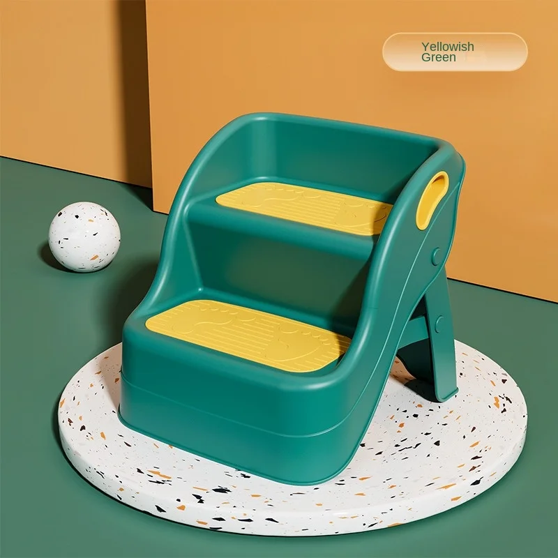 Baby Plastic Double Stool Baby Toddler Double Foot Stool Baby Bathroom Kitchen Toilet Training Step Stool