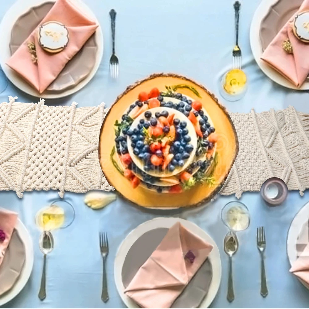 Lace Table Runners For Weddings,Table Runner Set,Handmade Macrame Table Runner//