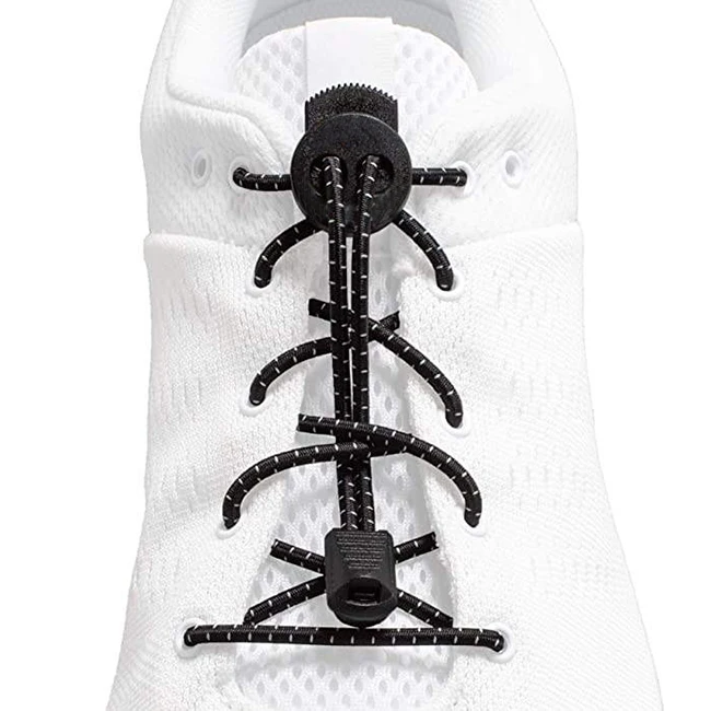 2024 No Tie Shoe Laces Press Lock Shoelaces Without Ties Elastic Laces for Kids Adult Sneaker