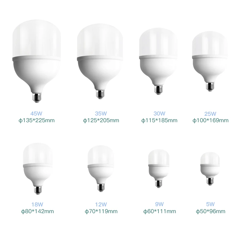 New T80 18W E27 B22 Holder Soft White 3000-6500K High Power LED Light Bulbs