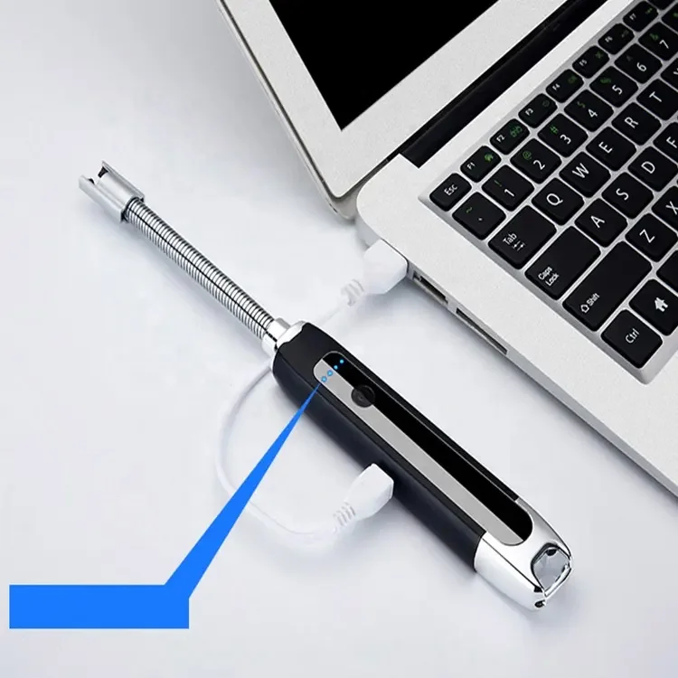 Круглая зарядка креативная USB Электронная зажигалка Usb электрическая дуговая Зажигалка металлическая для кухонной свечи