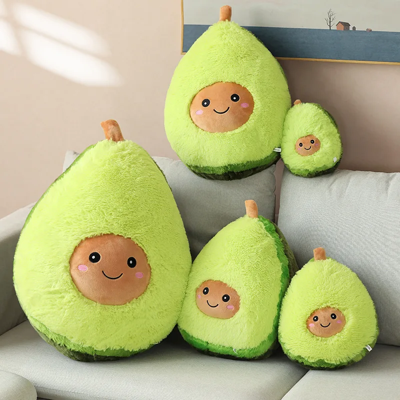 wholesale super soft fruit pillow cuddly avacado plush toy cute avacado plush pillow child gift sofa decoration