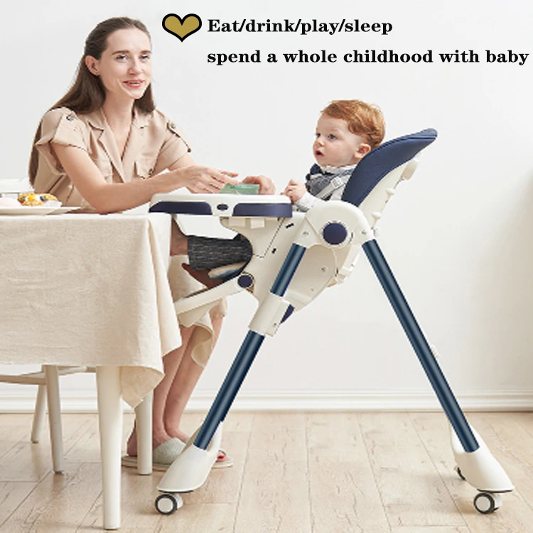 XIAOTANGLANG Folding Tables and Chairs for Events Baby High Chair with Wheels Baby Dining Table and Chair