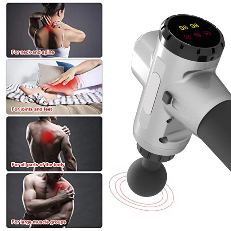
yige fast delivery handle 6 heads massage gun 2019 new design 