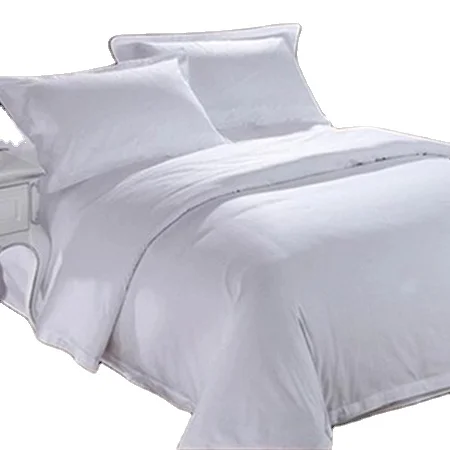180tc 40x40s poly cotton cotton plain white hotel bed sheet bedding fabric